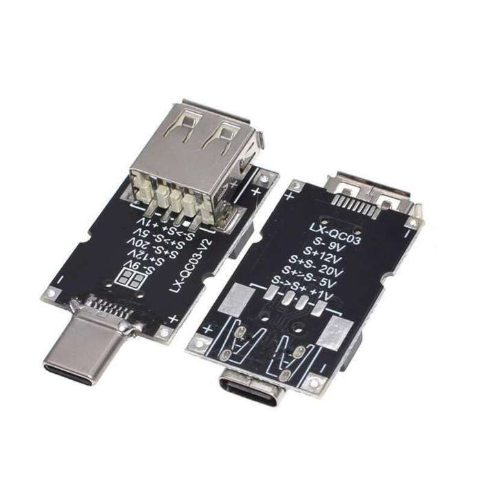 Type-C interface - USB/Type-C Decoy Trigger Board 5V 9V 12V 15V 20V Battery Fast Charging Module QC2