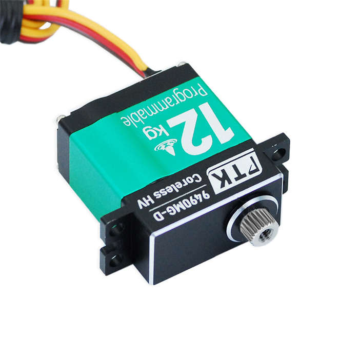 Green - PTK 9490 MG-D 9g 12KG High Torque Stainless Steel Gear Waterproof Coreless Digital RC Servo