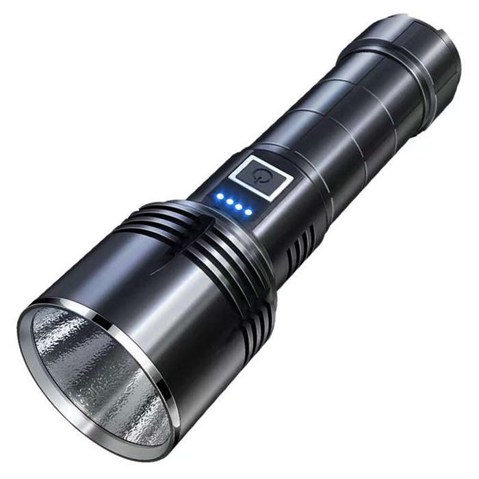 Black - Powerful 4-core 365NM UV Flashlight With 26650 Battery High Power Black Mirror Purple Light