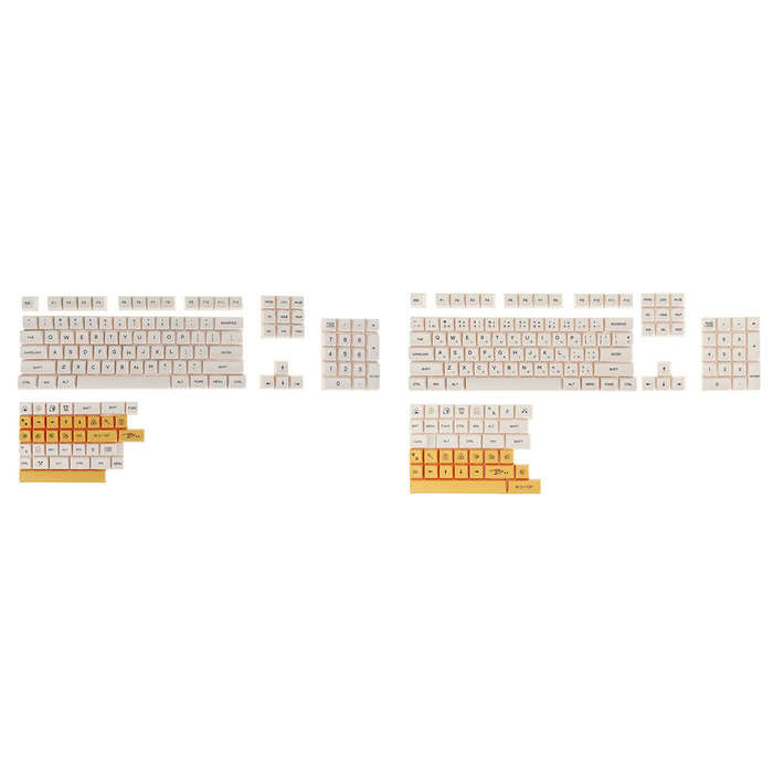 140 Key PBT Keycap XDA Profile Personalized Minimalist White Honey Milk English/Japanese Keycap For