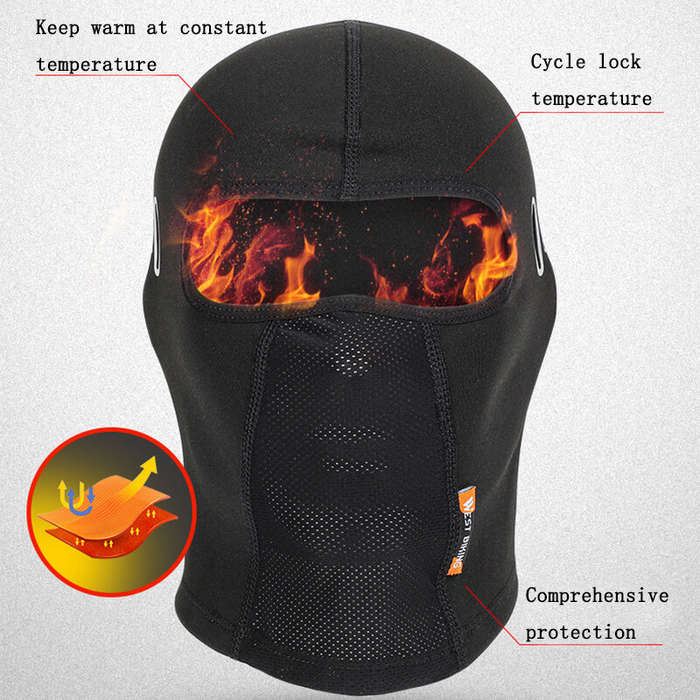 B - WEST BIKING Thermal Men's Hat Winter Cycling Protective Geasr Windproof Bike Helmet Liner Breath