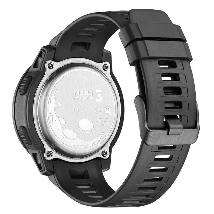 Black - NORTH EDGE Mars3 50M Waterproof Stopwatch Timing Calendar Electronics LED Display Digital Wa