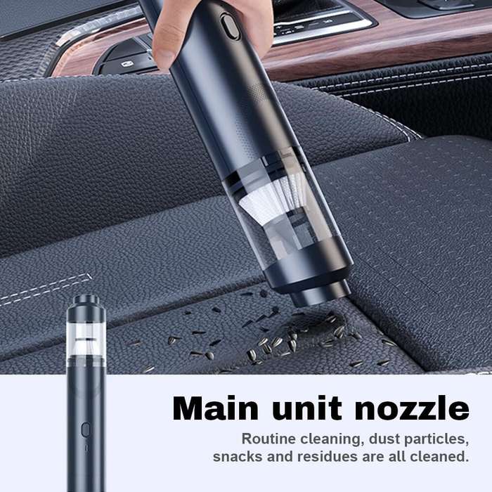White - 7000pa Portable Cordless Handheld Car Vacuum Cleaner Dual Use Inflation Suction Blow Suction