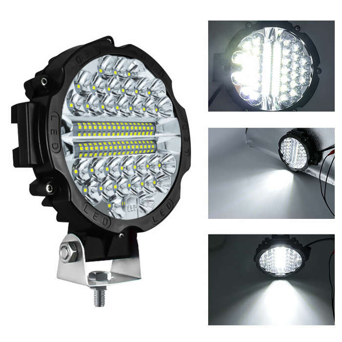 Red - 7-inch 51W Pair of Auxiliary Lights Wide Vision LED Work Light for Off-road Car SUV IP67 Water