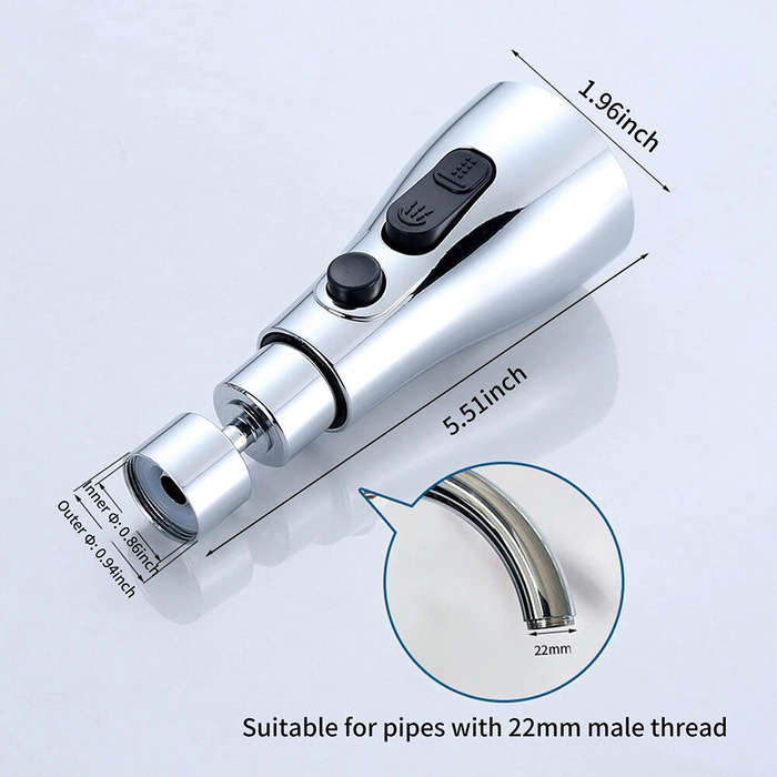 #1 - Kitchen Faucet Spray Head 3 Function Spray Head 360 Swivel Faucet Spray Head Kitchen Faucet Wat
