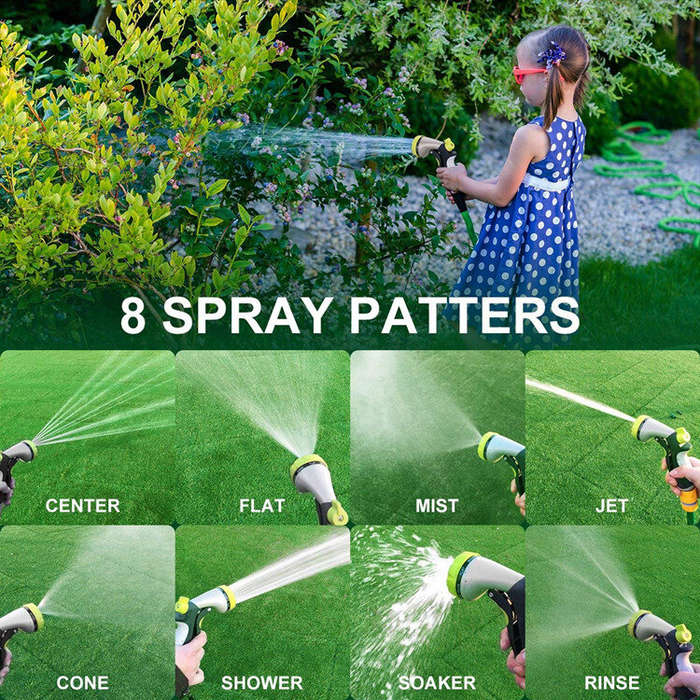 Type A - 8 Function Garden Hose Spray Nozzle High Pressure Car Wash Watering Gun ABS TPR Zinc Alloy