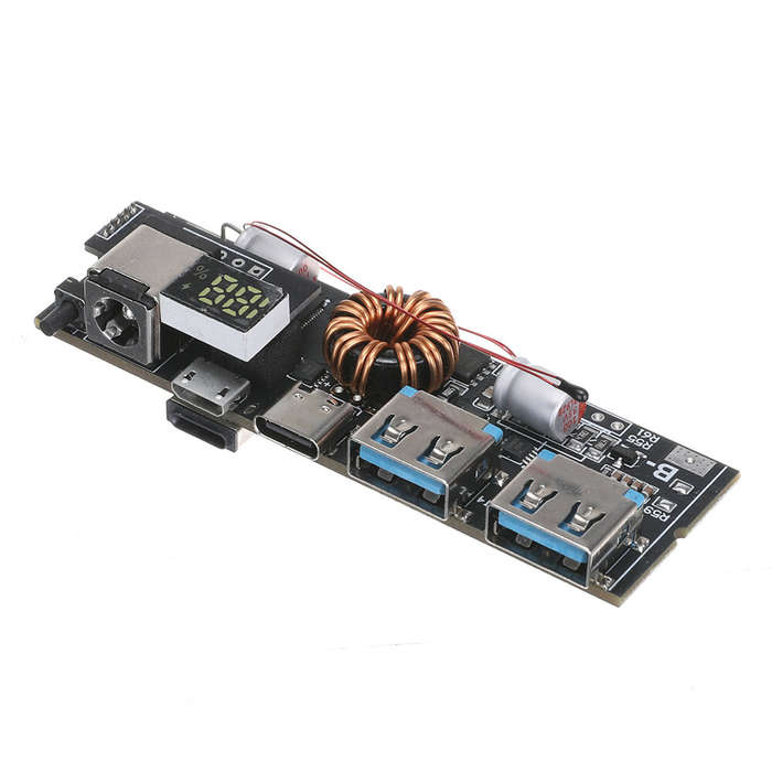 5S-100W - QC3.0 3S 4S 5S 65W 100W Power Bank Double USB Two way Fast Charge Mobile Power Module with