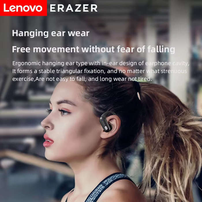 Black - LENOVO ERAZER XT60Pro TWS Earbuds bluetooth 5.4 Earphone 10mm Lagre Dynamic AAC Audio DNS Ca