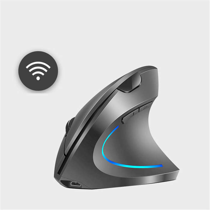 KEPUSI H1 Wireless Mouse 2.4G Wireless Vertical Shape 2400 DPI LED Lighting Mouse Mouse Hand Prevent