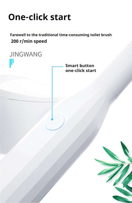 White - Tevorex Electric Toilet Brush IPX7 Waterproof TPR Material No Stains No Dead Corner Cleaning