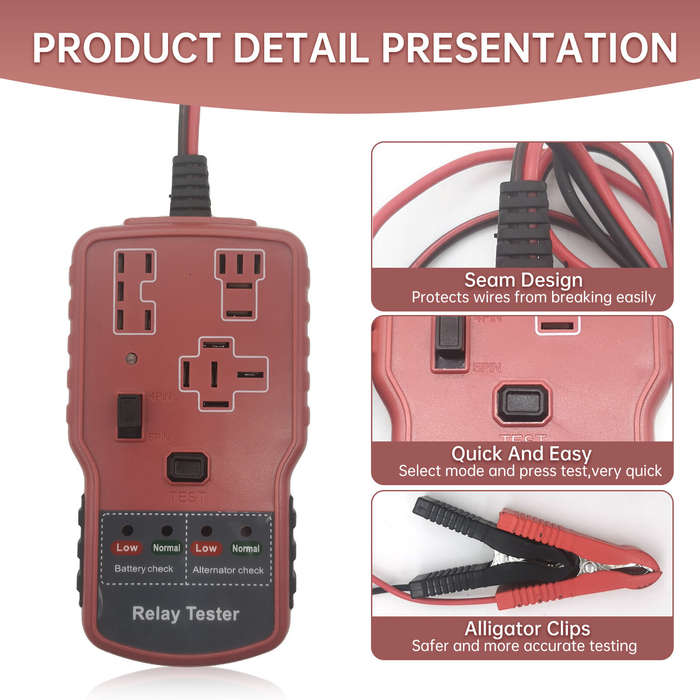 RT-900 - RT-900 12V Car Battery Relay Tester Car Battery Checker Automotive Electronic Relay Tester