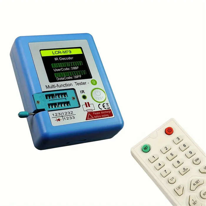 blue - LCR-MF9 Advanced USB Rechargeable Multimeter 1.8" TFT LCD High Precision 0.01 Diode Transisto