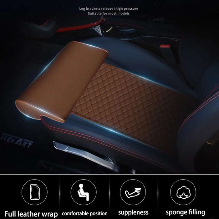 Black - Car Leg Extender Leg Support Cushion Car Seat Leg Support Pad Lengthened Seat Cushion Leg Su