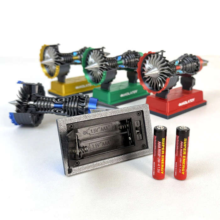 Red - NIKOLATOY Miniature Trent 900 12cm Turbofan Engine Model Desktop Ornaments Science Discovery T