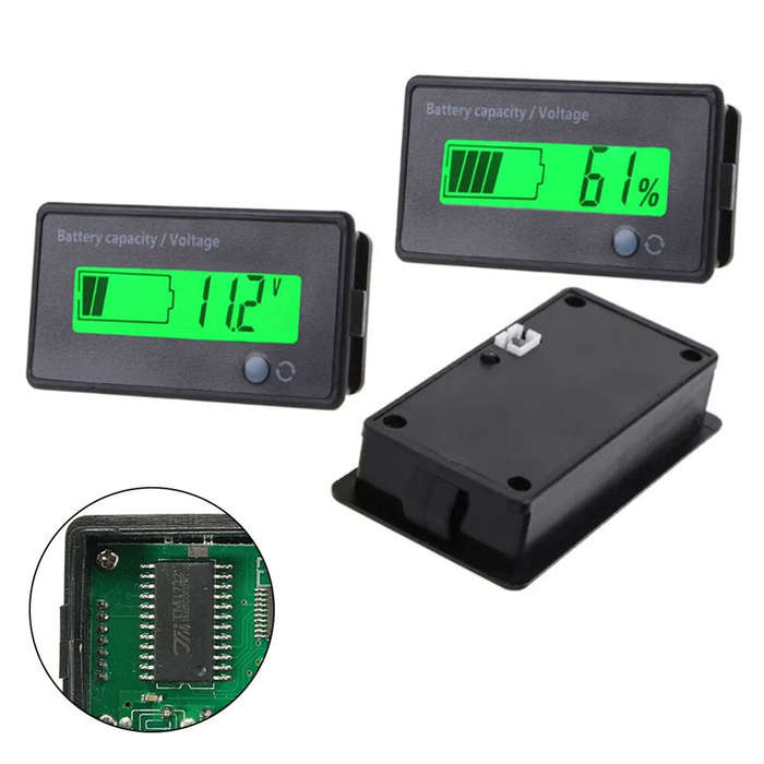 Battery charge indicator Battery Capacity & Volt Tester Multi-Battery Compatibility 7-100V Touch Swi