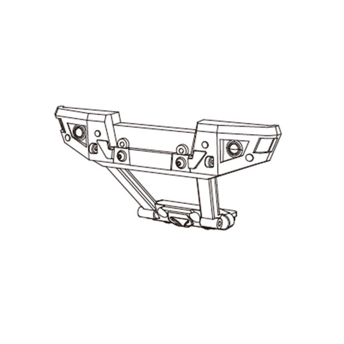 10110B Rear Anti-Collision Components - MJX 1/10 10208 RC Car Spare Parts Front/Rear Anti-Collision