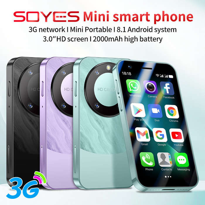 Purple - SOYES F8 Pro Max Mini 3.0 Inch 1GB RAM 16GB ROM 2000mAh Dual SIM WiFi Face unlock Android 8