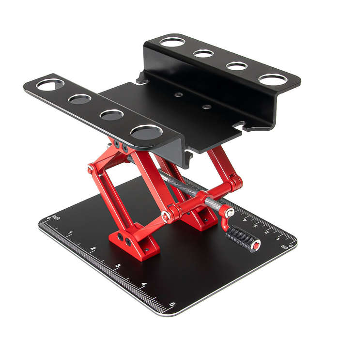 Black - RC Cars Tool Heightening Work Stand Assembly Platform Repair Station for 1/10 1/8 Crawler Ca