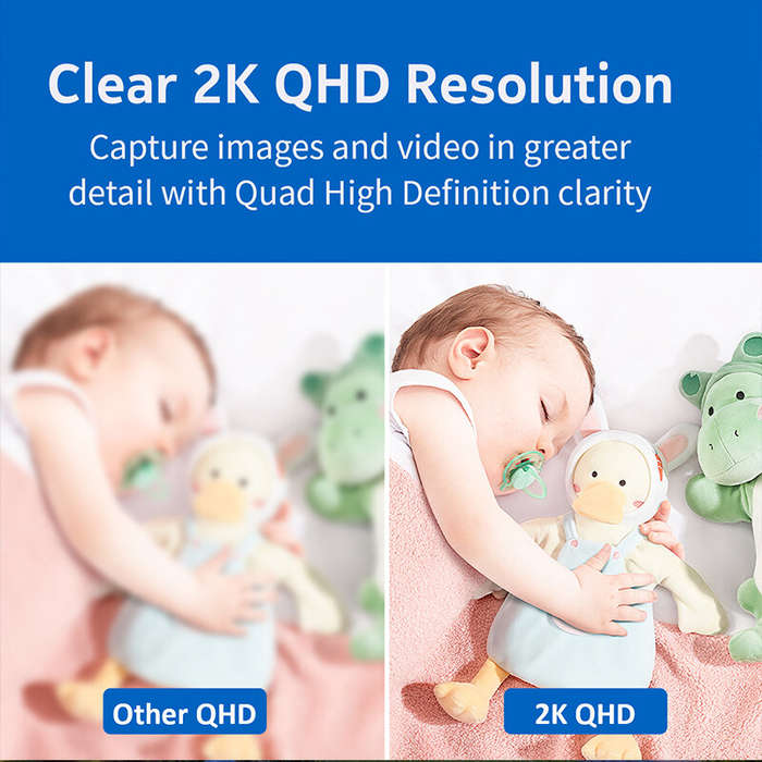 2MP - 2MP Wireless WiFi Security Camera Color Night Vision Two-Way Audio Motion Detect Spotlight Sir