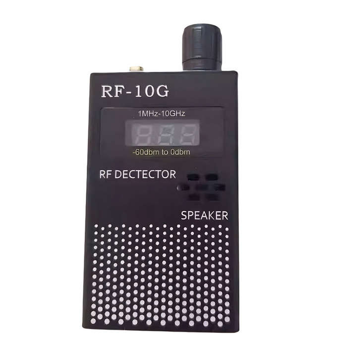 Black - RF-10G Digital RF Detector Wireless Signal Strength Meter 1MHz-10GHz High Sensitivity Adjust