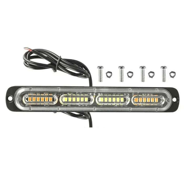 Yellow - 12V-24V 24 LED Car Truck LED Light Side Light Warning Emergency Light Universal For Cars Va