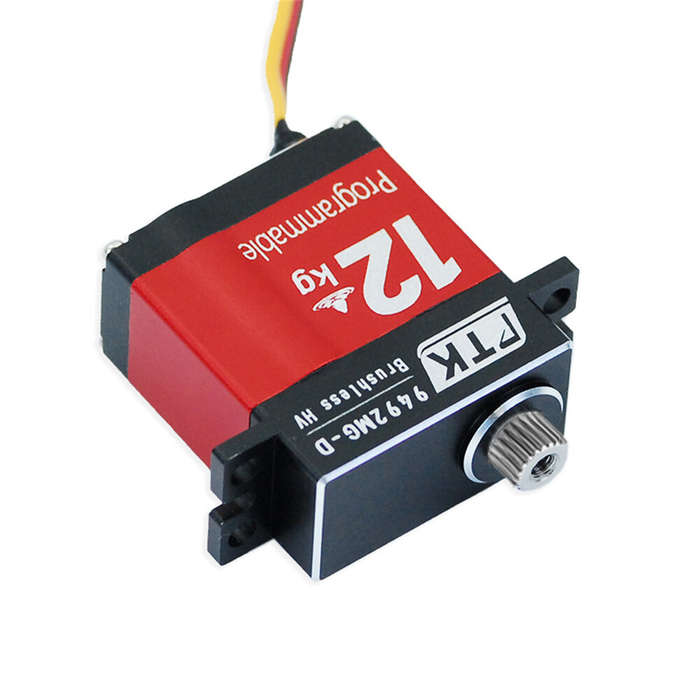 Red - PTK 9492 MG-D 9g 12KG High Torque Stainless Steel Gear Waterproof Brushless Digital RC Servo f