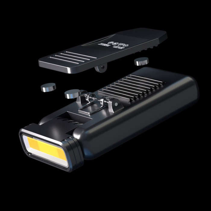 Black - LED Clip on Cap Lights USB Rechargeable Cap Flashlight Clip Waterproof Ultra Bright Hat Flas