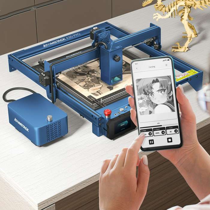 ATOMSTACK A20 Pro Quad-Laser Engraving Cutting Machine Laser Engraver Built-in Air Assist System 20W