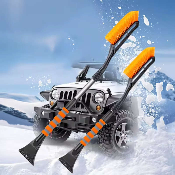 Orange - Detachable Extendable Snow Shovel Cleaning Tool Car Snow Shovel Detachable Car Snow Shovel