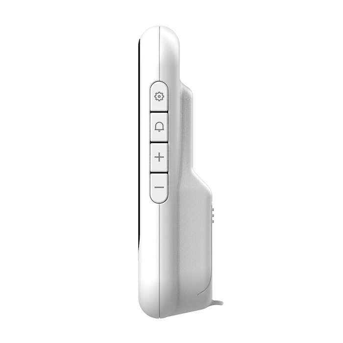 White - 8007C Multifunctional Digital Alarm Clock with Large LCD Display Temperature Humidity Monito