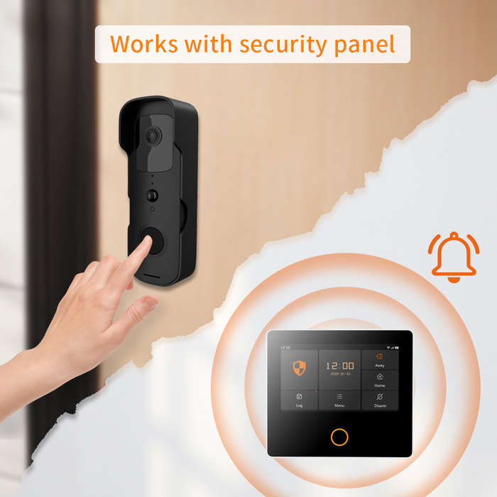 Staniot 1080P Video Black Doorbell WiFi Outdoor Waterproof Camera Two-Way Audio Tuya Smart APP 5200m