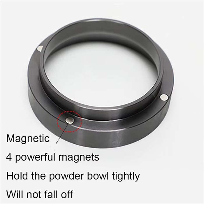 58mm - Universal Aluminum Coffee Dosing Ring for Espresso Machines 51/54/58MM Color Black Anti-Fly P
