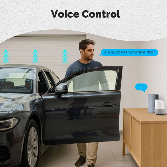 UK Plug - MOES Tuya Zigbe Garage Door Controller Module Smart Life App Remote Garage Door Opener Wor