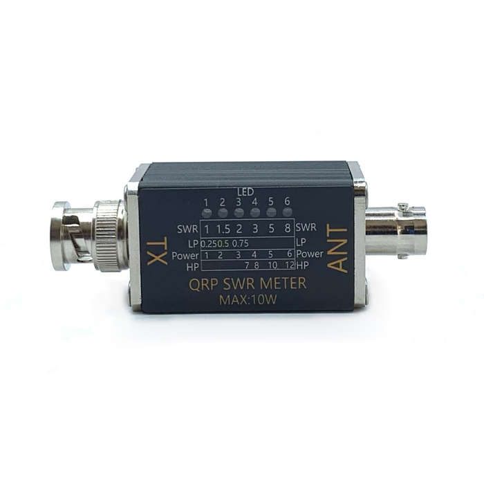 SO239 Connector - 1- 30mhz 10W Standing Wave Meter Power Meter with 6 LED Indicators Portable SWR Me