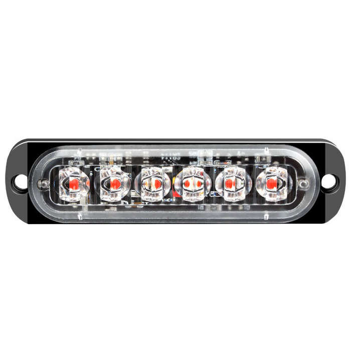 Red Blue - 12-24V Universal 6 LED Side Marker Signal Flashing Light LED Car Warning Flashing Light M