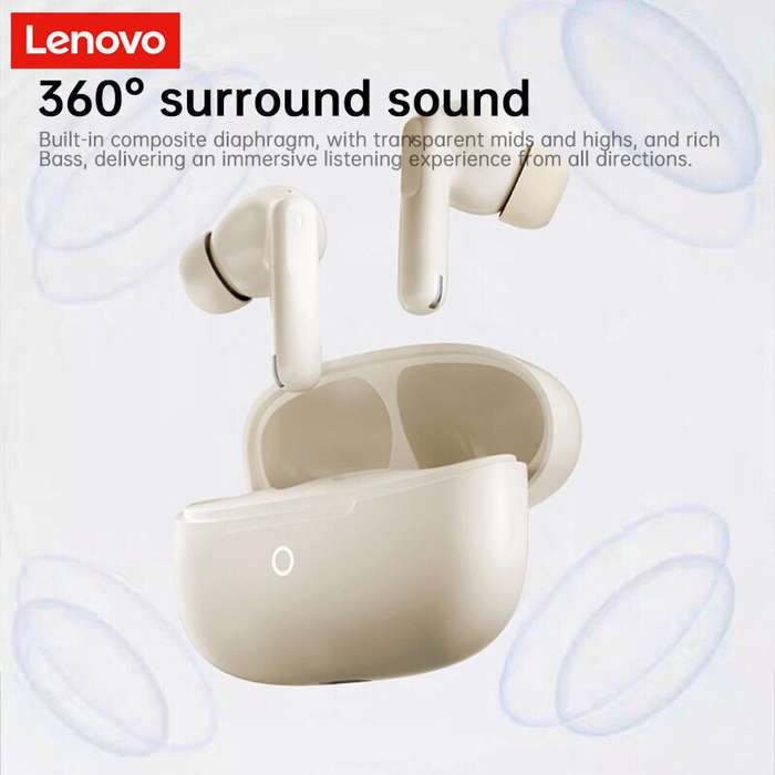 White - Lenovo EA220 TWS Earbuds Wireless bluetooth Earphone 13mm Composite Diaphragm Dynamic Coil 3