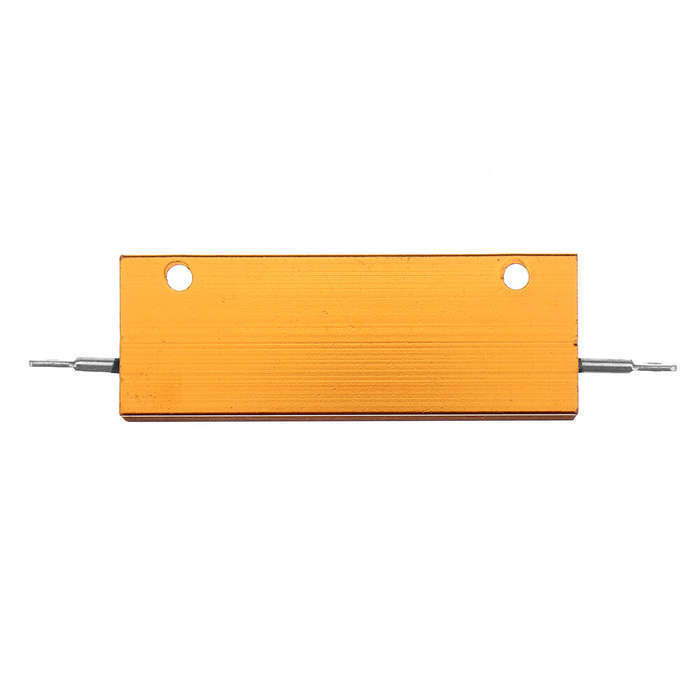 RX24 100W 8R 8RJ Metal Aluminum Case High Power Resistor Golden Metal Shell Case Heatsink Resistance