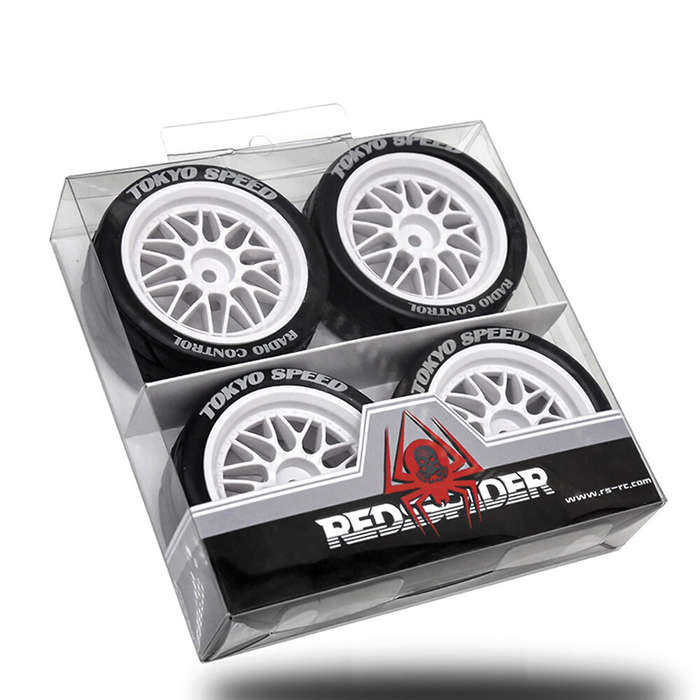 Black - RS Starscream 1/10 Touring Car Tire for Kyosho FW06 Tamiya TT01 TT02 XV01 Racing Tire R157 R