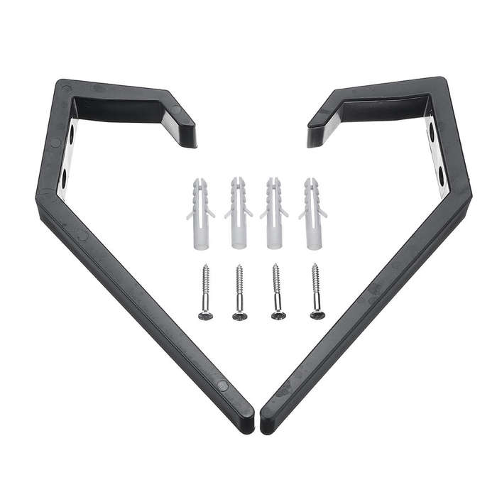 Black - 2pcs Helmet Holder Hook Jacket Bags Wall Mount Cloth Display Rack Hanger