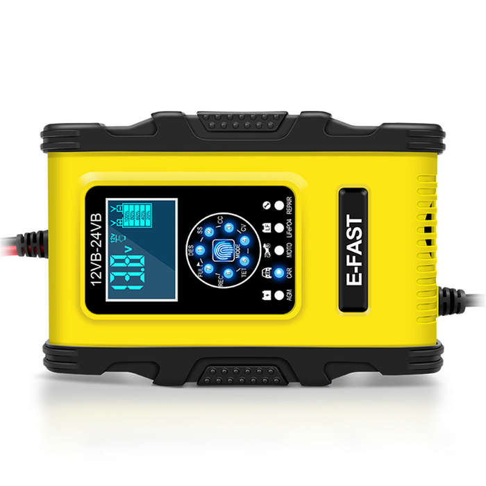 AU Plug - 12/24V 12A/6A 7-Stage Pulse Repair LCD Battery Charger For Car Motorcycle Lead Acid Batter