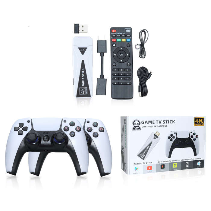 aMPoWn U10 64GB 10000+ Games 4K UHD Game Stick for PSP PS1 N64 MD NEOGEO GBA CPS SFC IGS TV Game Con