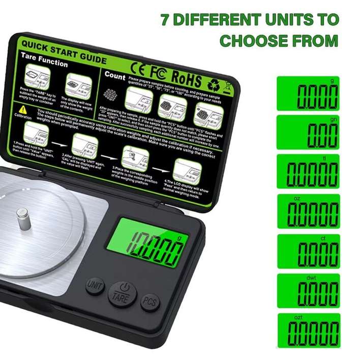 50g - Apex Precision Digital Scale 0.001g High Accuracy for Jewelry Herbs Kitchen and Lab Tasks with