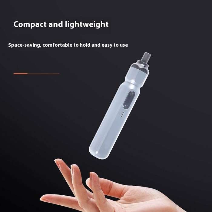 Grey - Cordless Electric Screwdriver Lithium Battery Compact Design for DIY Projects and Home Repair