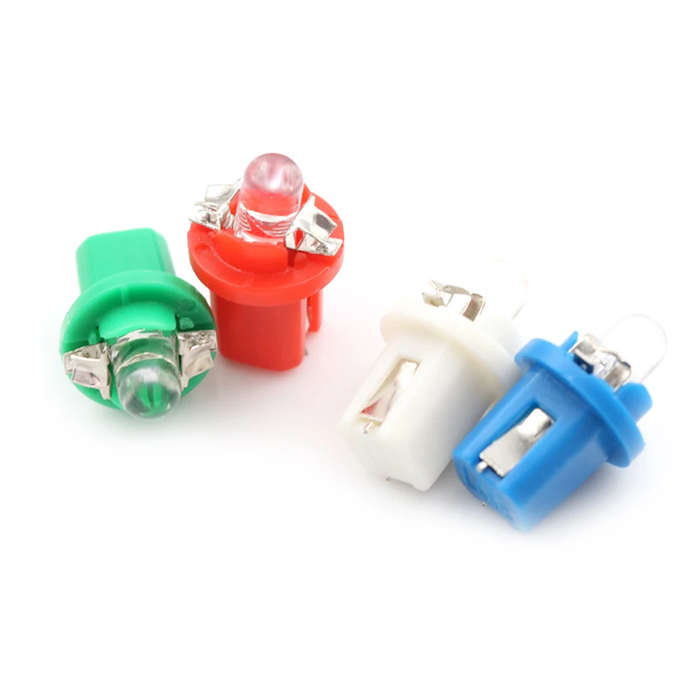 Blue - 10-Pack T5-B8.5D Single Dome LED Car Light Indicator Light Width Light 5050SMD1 LED Instrumen