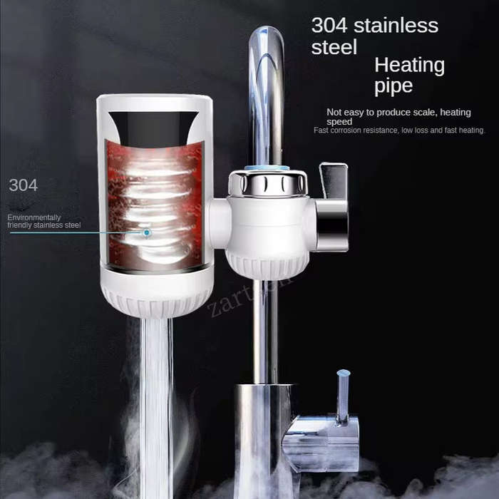 EU - Instant Electric Water Heater Tap 3000W 220V IPX4 Waterproof Rapid Heating Easy Installation fo
