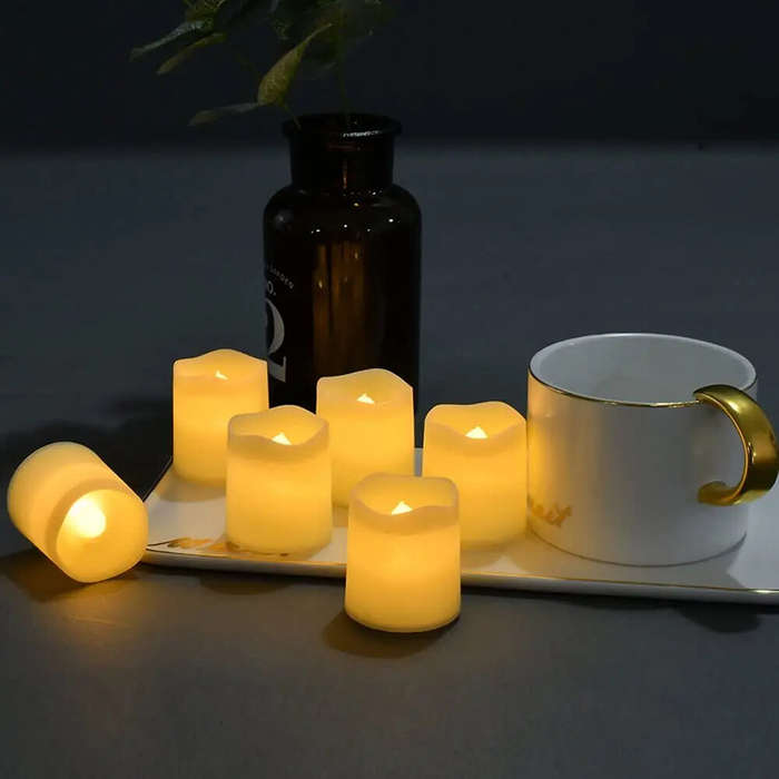 #24 - 24pcs Flameless LED Candle Lights Creative Wish LED Tea Lamp Warm White Halloween Wedding Chri