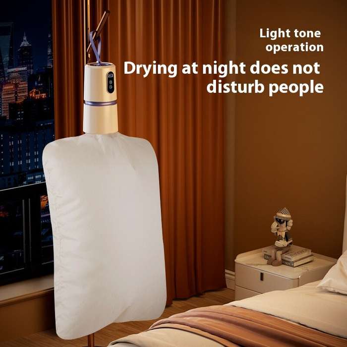 White - Tevorex 220V 200W Portable Dryer 240-Minute Timer Auto Shut Off Compact PTC Heating Technolo