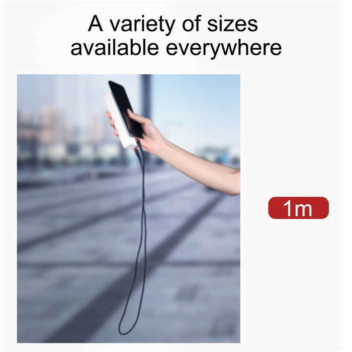 1M - USLION 3A USB-A to Micro USB Cable QC3.0 Fast Charging Data Transmission Copper Core Line 1M/2M