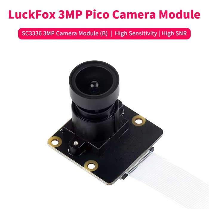 Black - LuckFox Pico Camera SC3336 3MP Camera Module (B) High Sensitivity Low Light Performance Comp