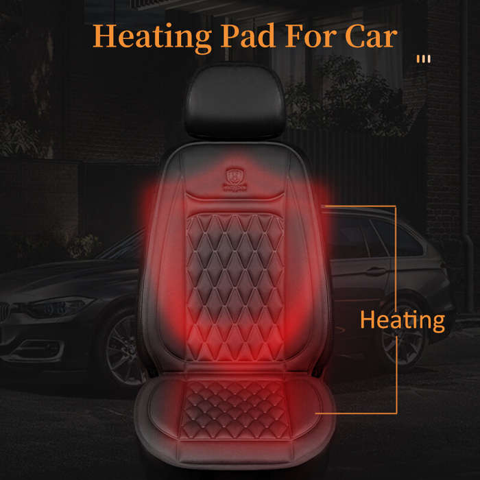 Coffee - 12-24V Universal Single Car Seat Heated Cushion Electric Heating Pad Winter Seat Warmer Cov
